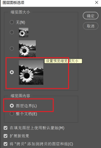 勾选图层边界，大小随意